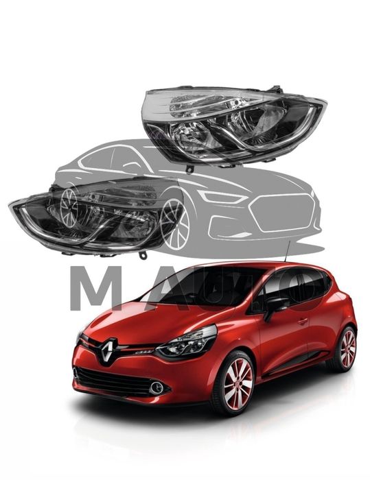 Фарове Фар за Рено Клио 4 / Renault Clio 4 C ХРОМ РАМКА 2012+