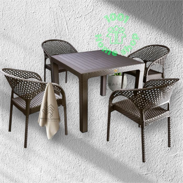 Градински комплект маса 80х80см 90х90см пластмасова