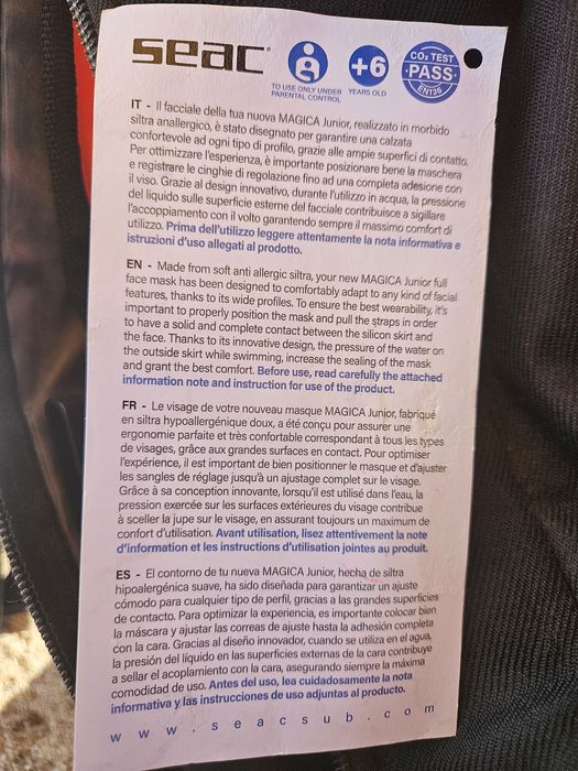 Masca snorkeling full face SEAC JUNIOR