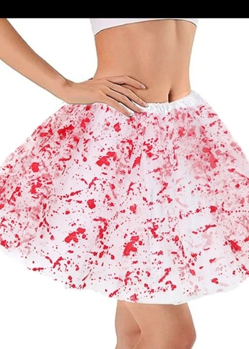 Fustă Halloween și ciorapi Costum Sânge