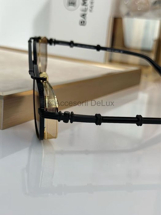 Ochelari de Soare Balmain BRIGADE - V BPS-142D-56 Noi Full Box Verificare Colet Gold Black Nergu