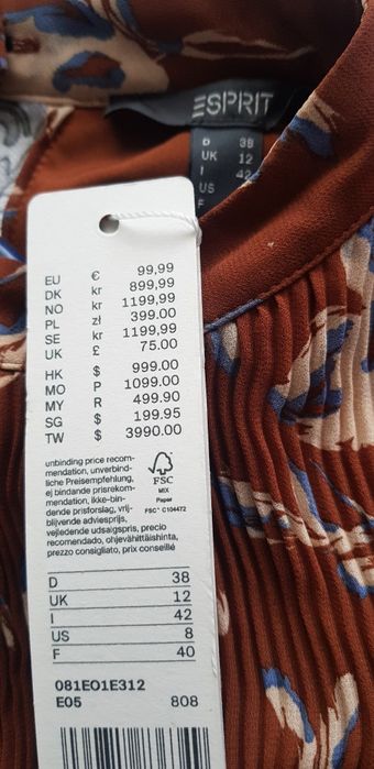 Rochie Esprit măr.38,nouă