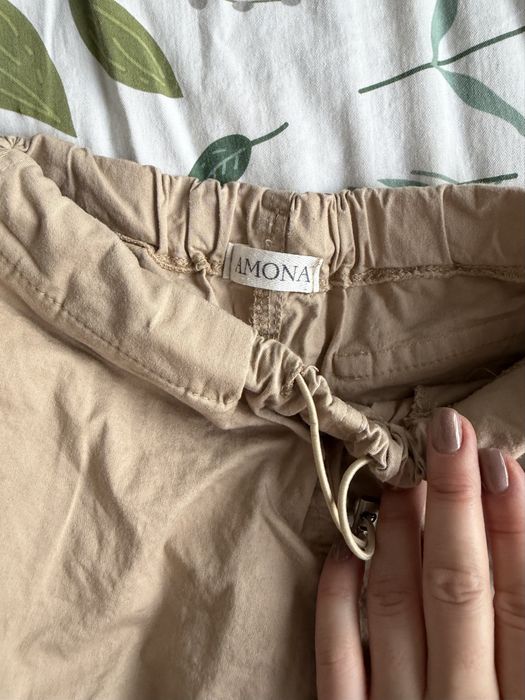 Бежевые брюки карго Amona
