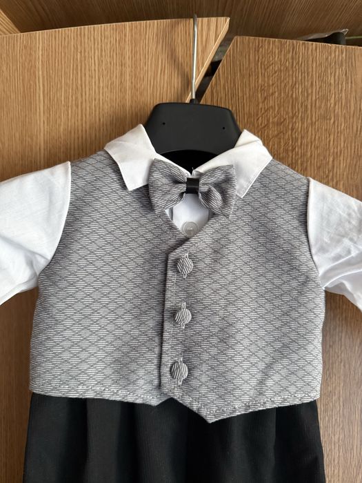 Costum/salopeta botez -marimea 62