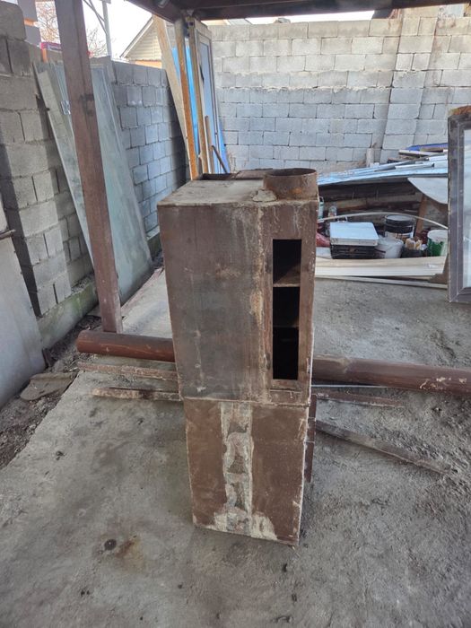 Печь буржуйка металлическая, усиленная (для гаража / мастерской)