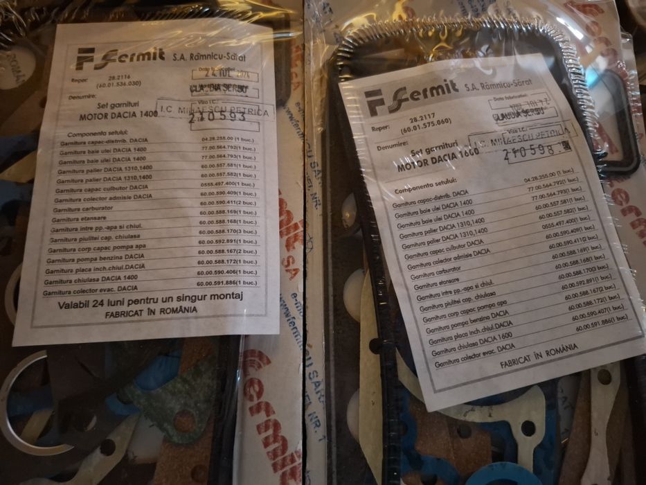 Set Garnituri Fermit Dacia 1300 1400 1600