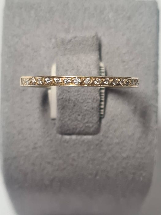 Inel din aur galben 14k, cu diamante naturale, IAU816