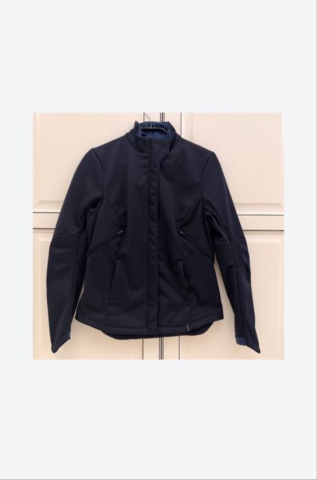 Jacheta echitatie Fouganza Softshell - bleumarin inchis, S