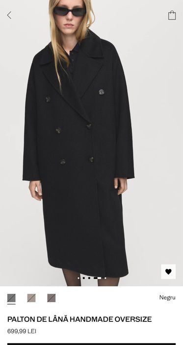 Vând palton Mango( colecție nouă), purtat o singură dată, marimea S