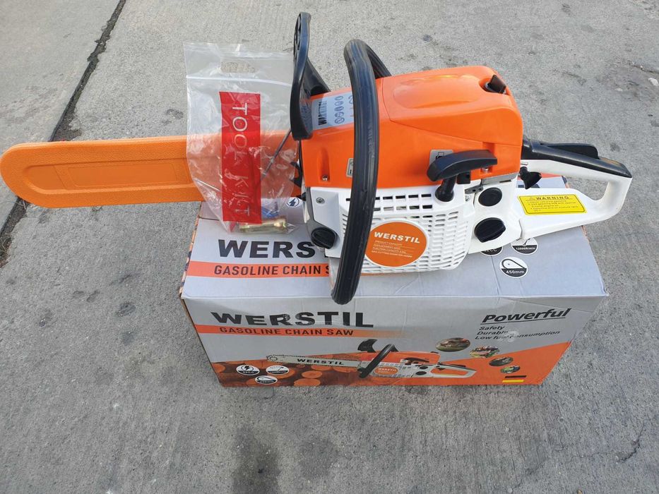 Нова 52cc немска бензинова резачка с 40 см шина - 4.5 кс , бензинопил