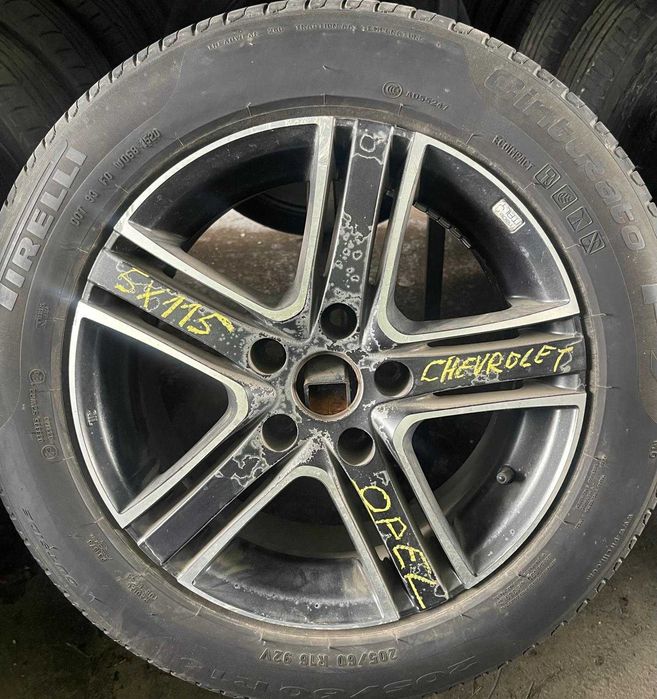Jante aliaj R16 Opel Chevrolet 5x115 ET41 7Jx16H2 cu anvelope de vara