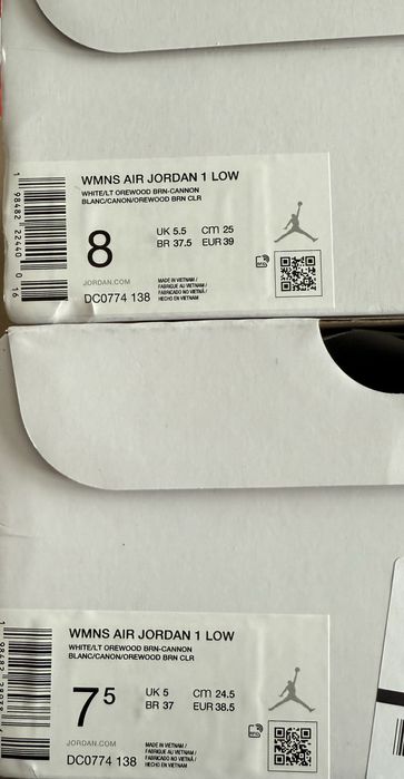 Jordan Air 1 Low WMN ОРИГИНАЛНИ дамски маратонки 38,5-39