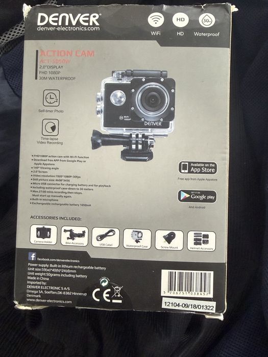 Cameră action waterproof cu wifi