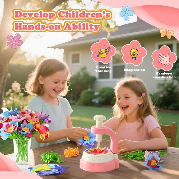 Детски комплект за изработка на цветя, ръчна изработка на цвете