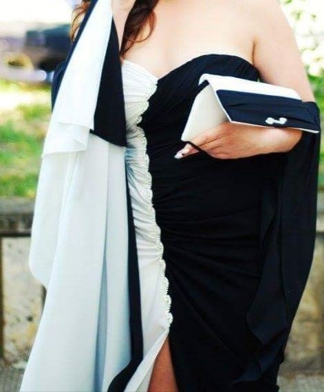 Бална рокля черно и бяло