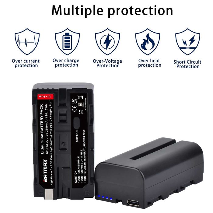 Acumulator NP-F550 2800mAh port USB-C camere Sony lampa video monitor