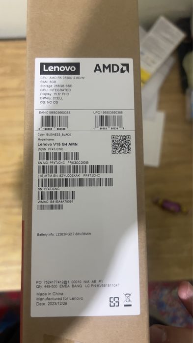 Lenovo noutbuk yangi