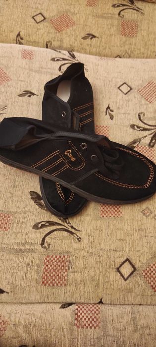 Платнени черни ежедневни обувки , размер 43