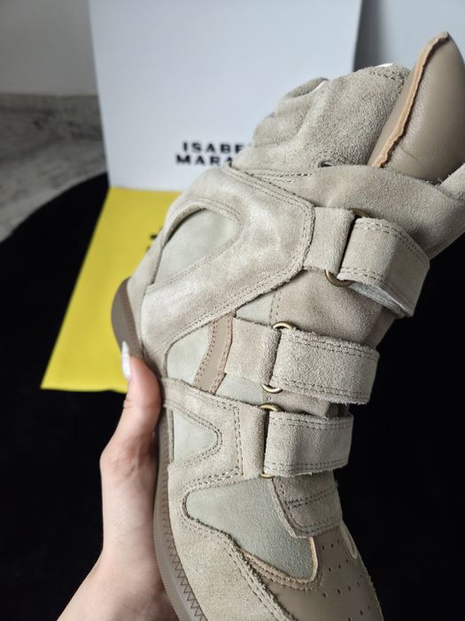 Isabel Marant Bekett taupe suede high-top