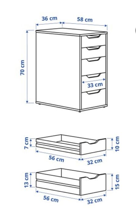 Шкаф с чекмеджета Ikea ALEX зелен
шкаф с чекмеджета