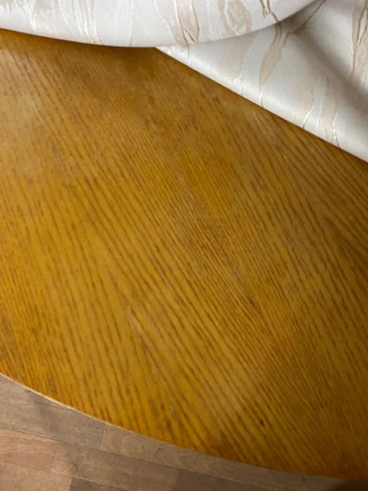 Дървена кръгла маса от истинско дърво