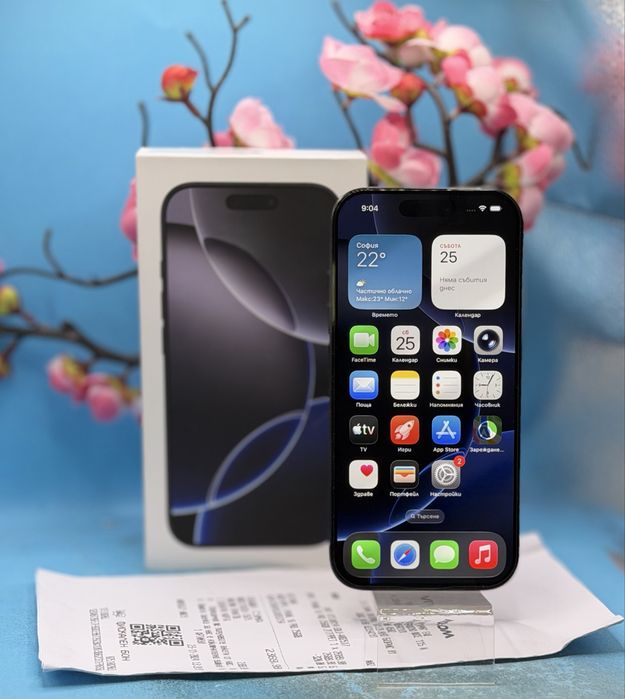 ГАРАНЦИОНЕН!!! Apple iPhone 16 Pro, 256GB, 5G, Black Titanium