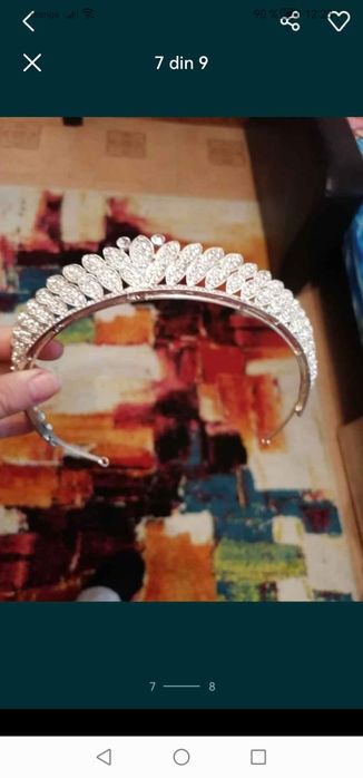 Rochie de mireasa +voal+coronita +pantofii