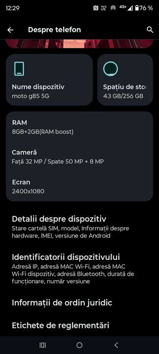 Vând Motorola g85 5G