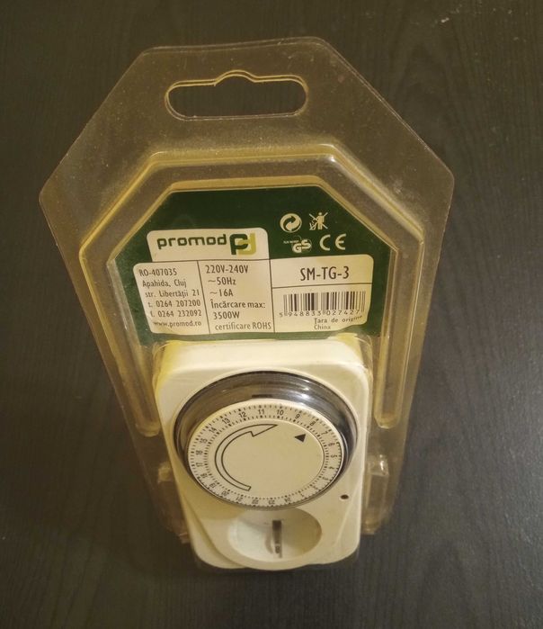 Priza programabila mecanica Strohm, 16A, 3600W, protectie copii