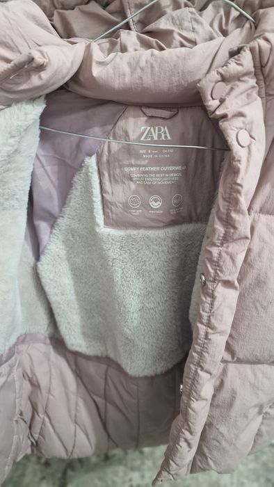 Geaca cu puf fetite zara