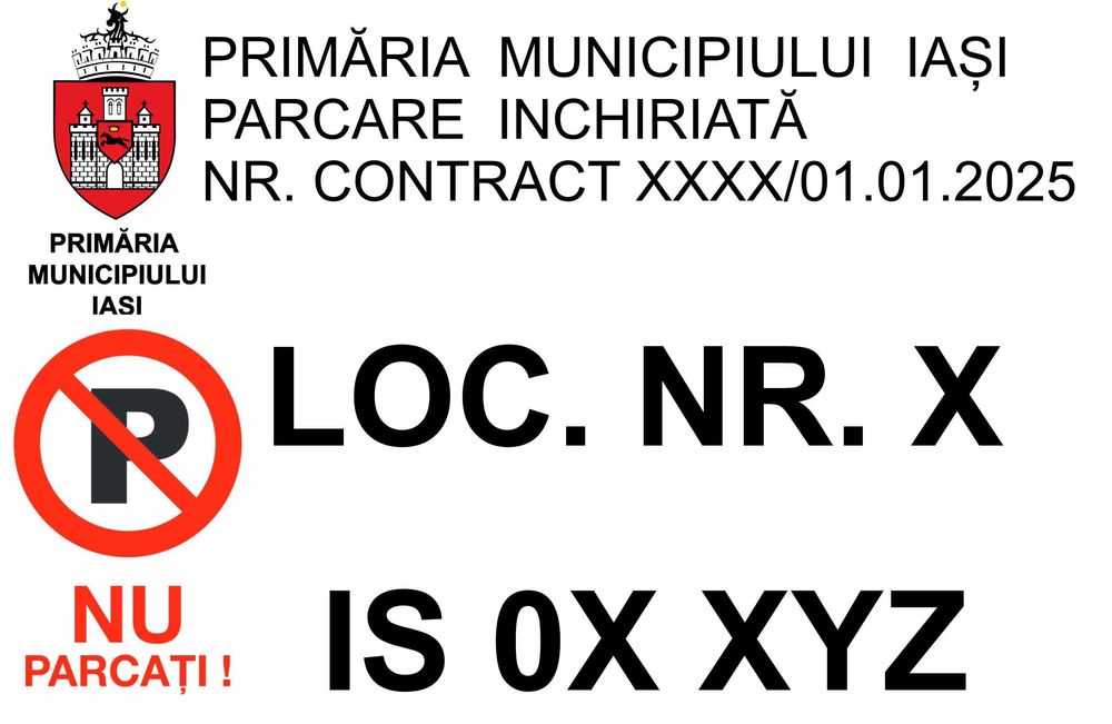 Placute parcare / stradale / imobile / terenuri