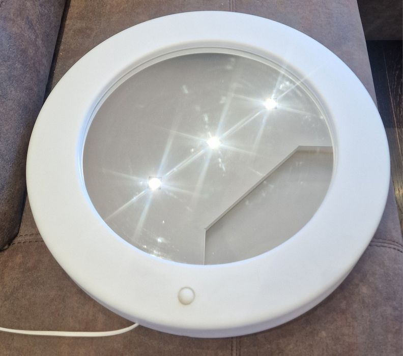 IKEA Огледало за баня с вградено осветление 54см диаметър