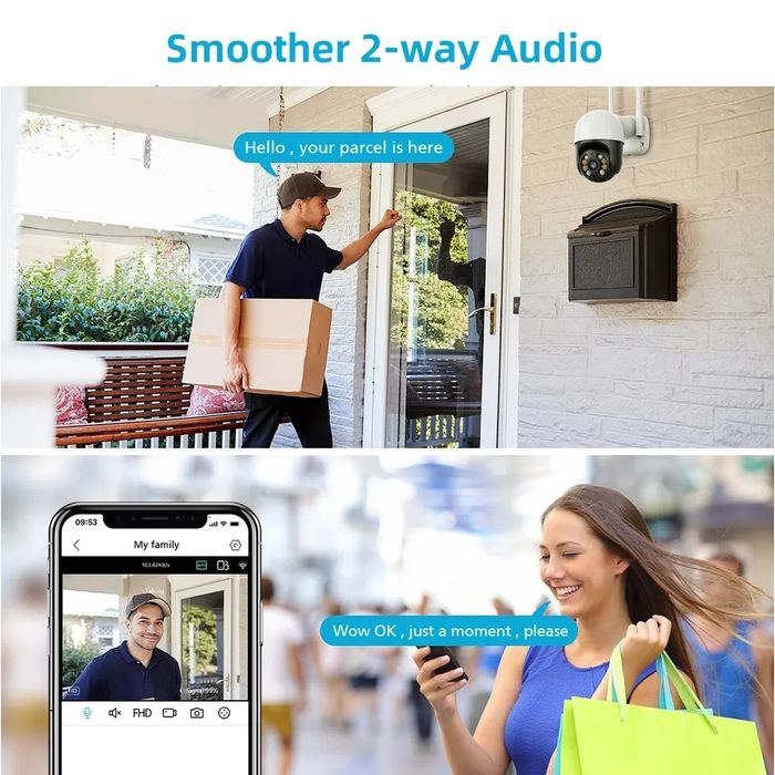 3mp Camera IP supraveghere (2304x1296p) exterior wifi PTZ icsee