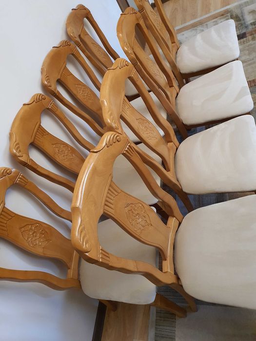 Стол Деревянные Обеденный со Стульями