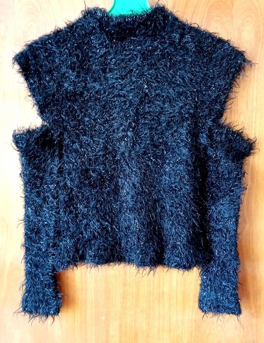 Ефектен блестящ топ Katerina fashion с отделни ръкави