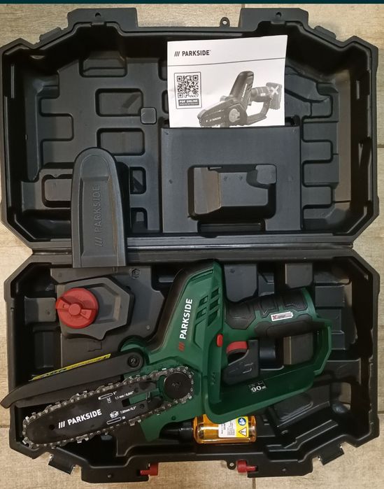 Parkside mini drujba electrica cu baterie 12V 4A 2A ferastrau lant