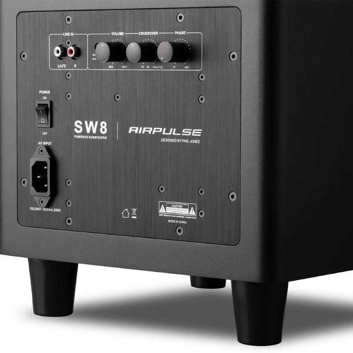 AIRPULSE SW8 активный сабвуфер легко интегрируется Airpulse A80, A100