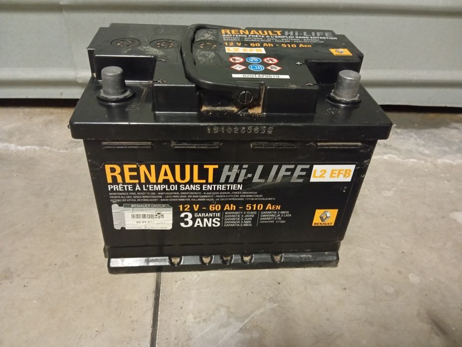 Baterie auto Renault 60 amperi EFB start stop