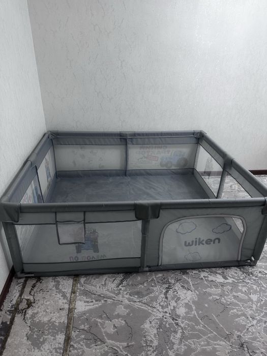 Манеж игравой серый