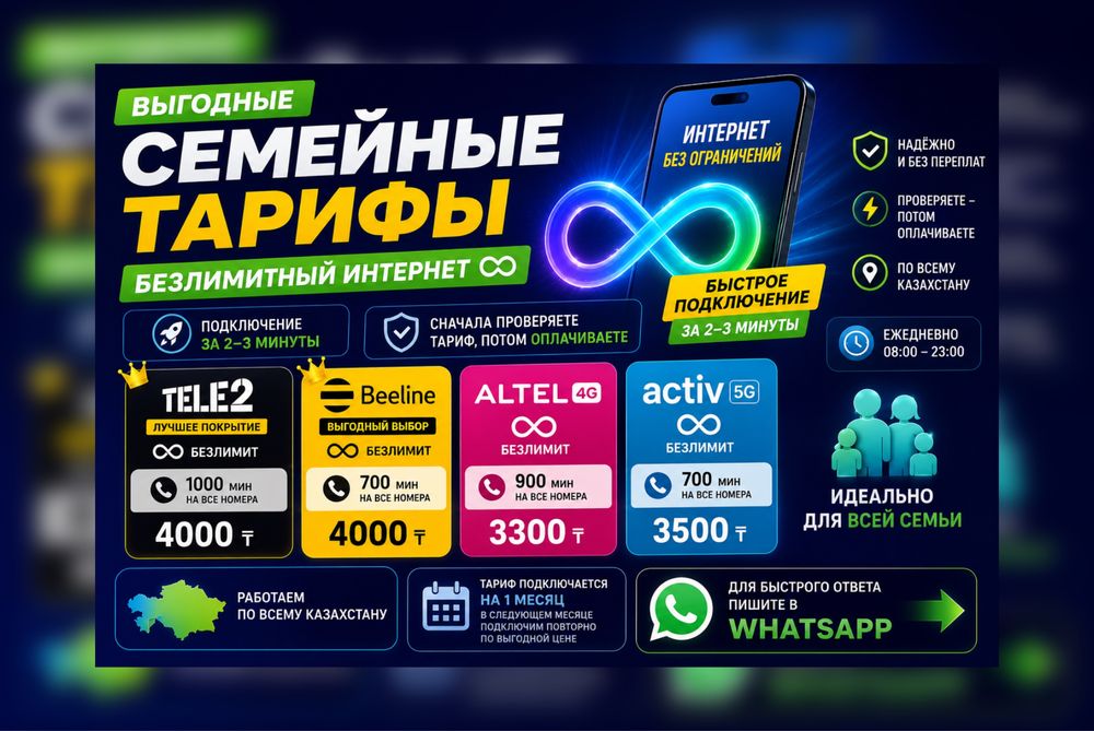 Безлимитный интернет | Tele2 Beeline Altel Activ