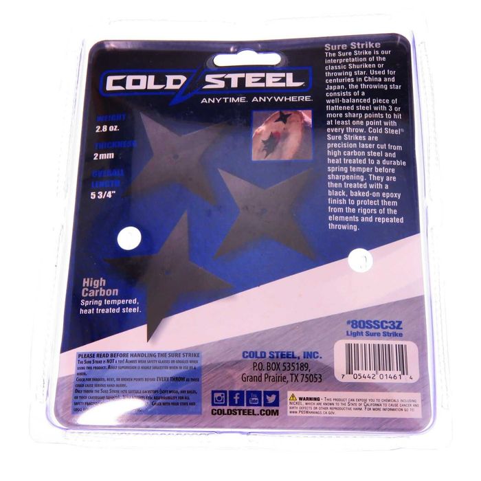 Шурикени (звезди) за хвърляне Cold Steel Sure Strike (3 Pack)