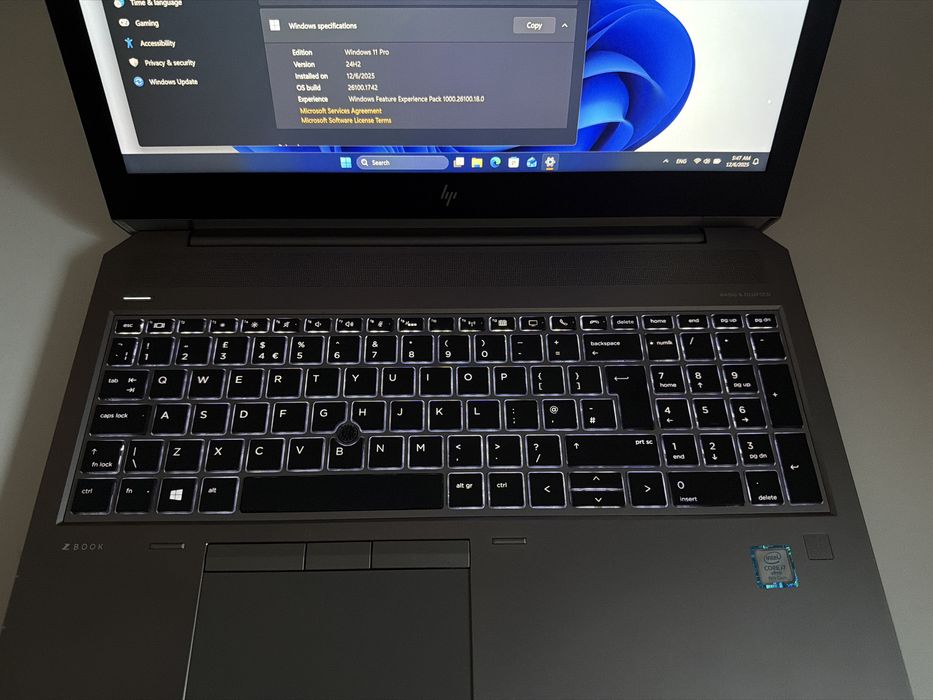 HP Zbook 15 G5 i7 8850H/ DDR4 32GB