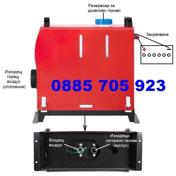 Суха дизелова печка за каравана кемпер - 5 / 8 KW