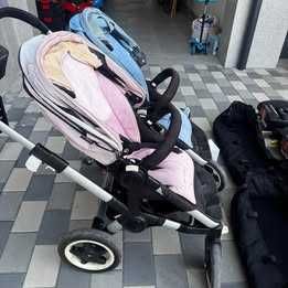 bugaboo donkey за близнаци – пълен комплект + maxi-cosi + isofix