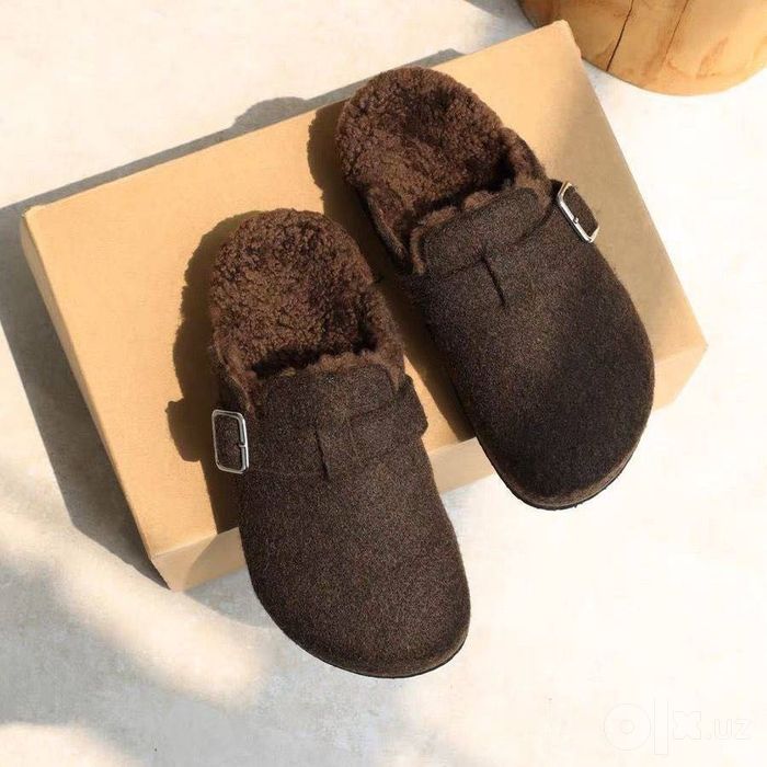 Женские меховые тапочки мюли, новые, размеры 35–40