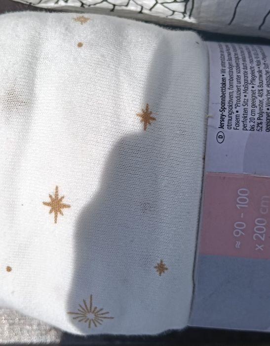 Husă de pat cu elastic (Jersey) Liv&Bo, 90-100x200 cm, Alb