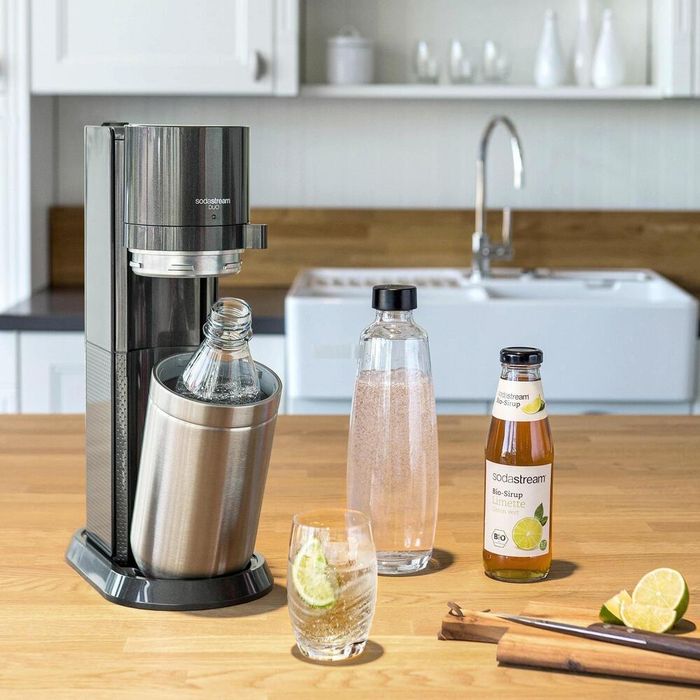 SodaStream Duo, 2 броя стъклени бутилки, Fuse бутилка 1л, CO2 цилиндър