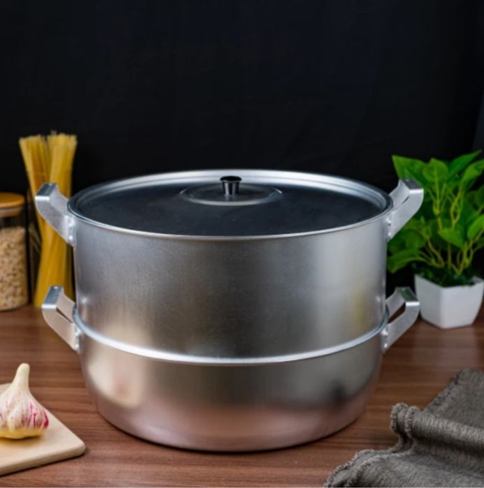 Алюминиевая мантоварка — 15 литров (34 см диаметр, 4 яруса)