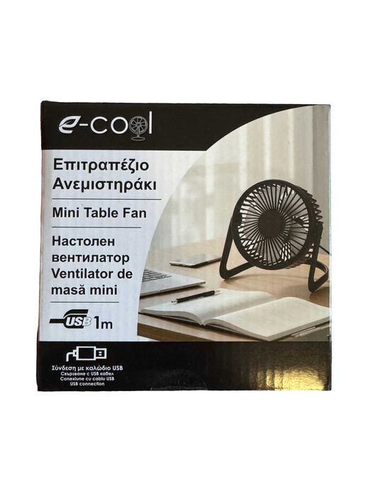 Ventilator mini de masă USB, nou în cutie, cablu 1m