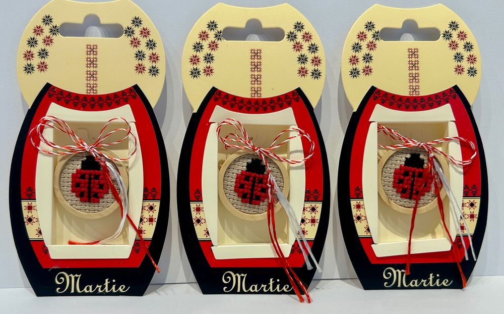 Mărțișor buburuză rotund